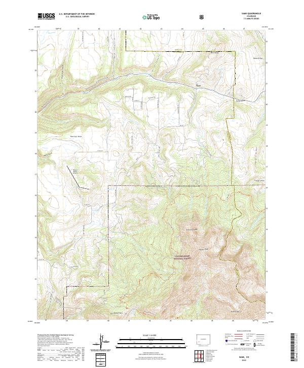 Sams, CO — USGS 7.5-minute topo (2022)