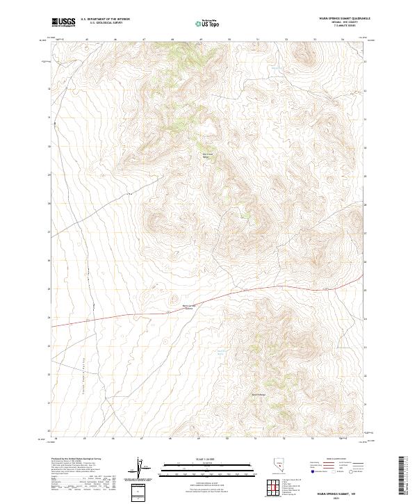 Warm Springs Summit, NV — USGS 7.5-minute topo (2021)