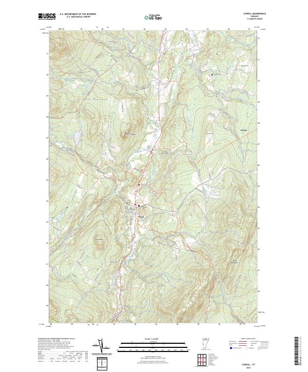 Lowell, VT — USGS 7.5-minute topo (2024)