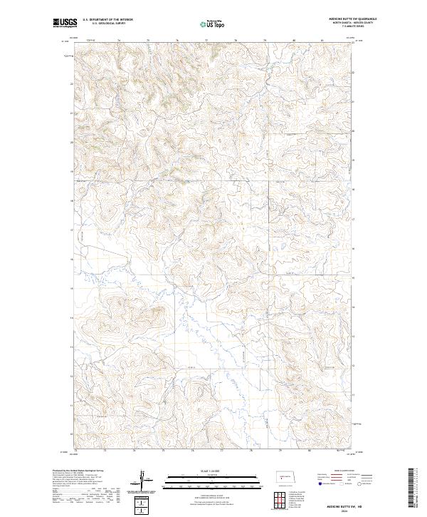 Medicine Butte SW, ND — USGS 7.5-minute topo (2024)