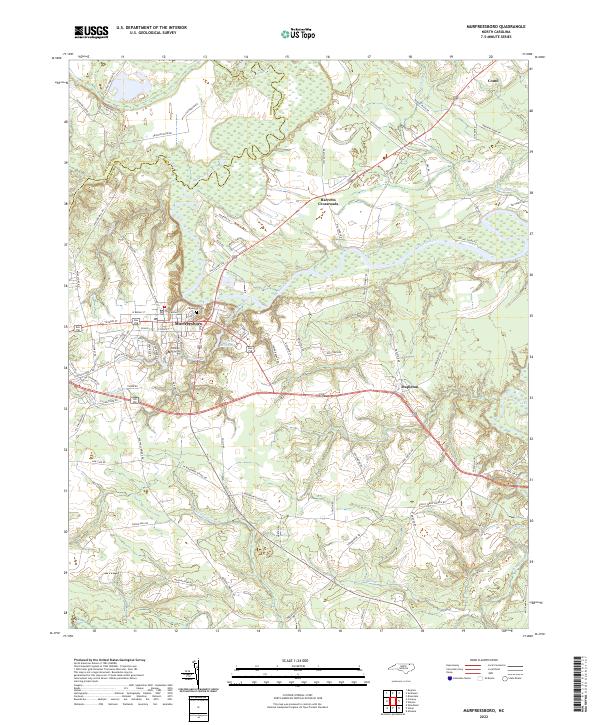 Murfreesboro, NC — USGS 7.5-minute topo (2022)
