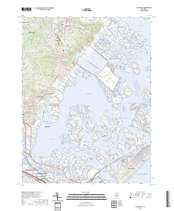 Oceanville, NJ — USGS 7.5-minute topo (2023)