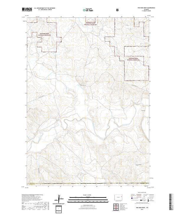 The Nose West, WY — USGS 7.5-minute topo (2021)