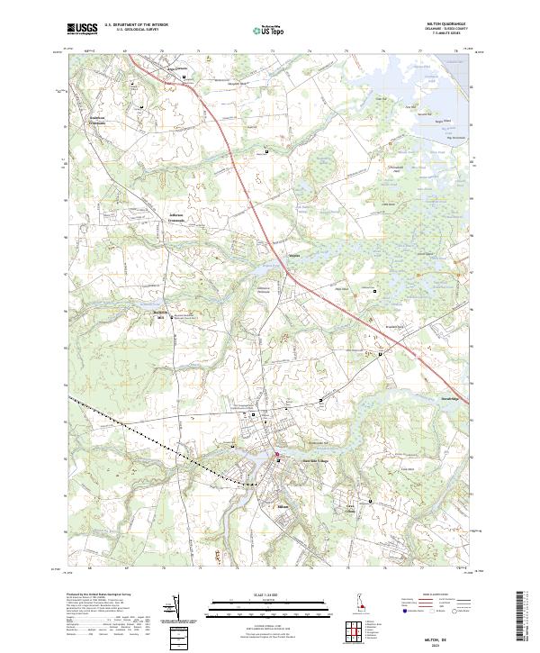 Milton, DE — USGS 7.5-minute topo (2023)