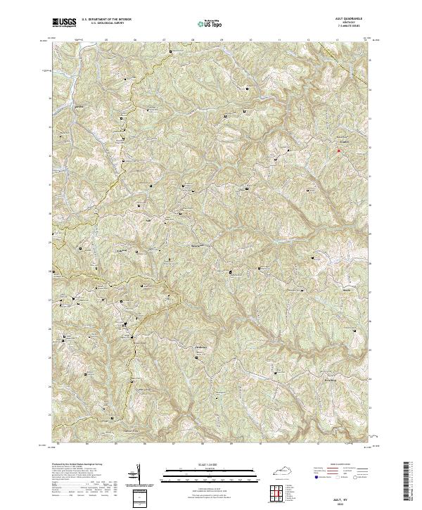 Ault, KY — USGS 7.5-minute topo (2022)