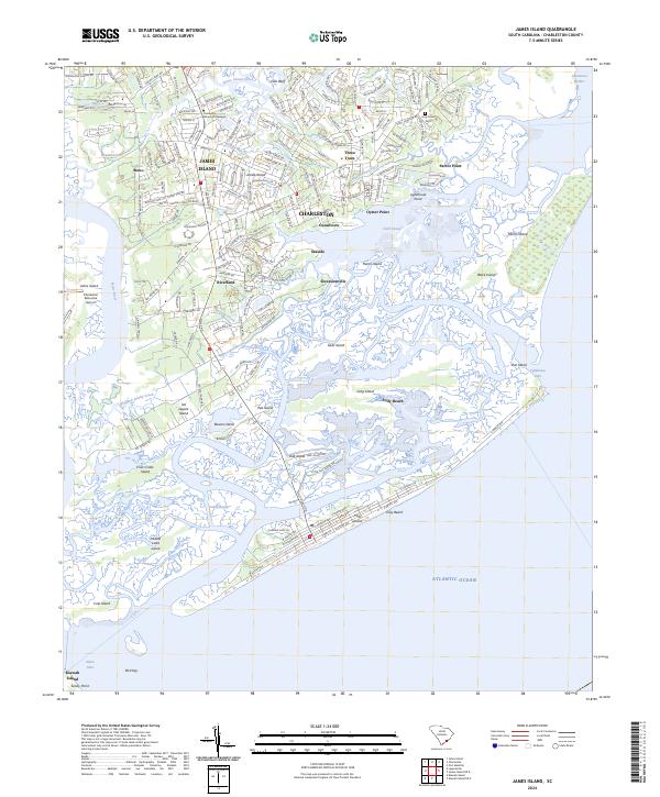 James Island, SC — USGS 7.5-minute topo (2024)