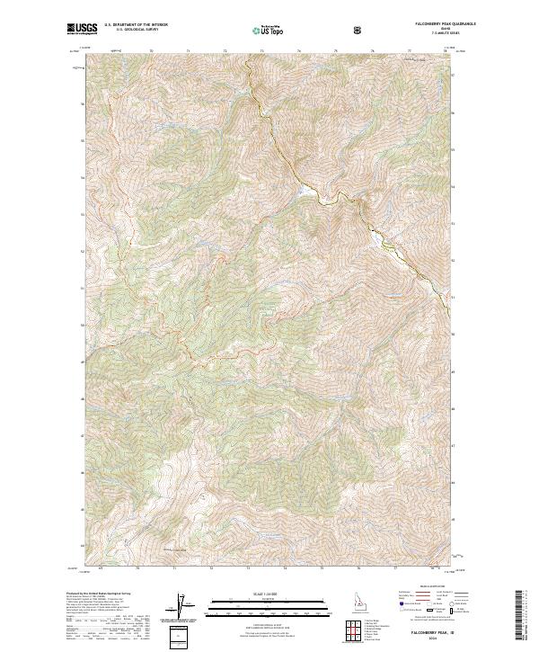 Falconberry Peak, ID — USGS 7.5-minute topo (2024)