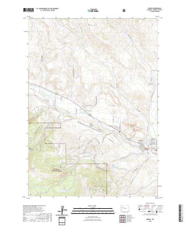 Dubois, WY — USGS 7.5-minute topo (2021)