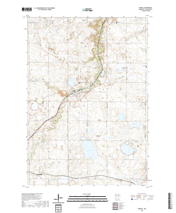 Russell, MN — USGS 7.5-minute topo (2022)