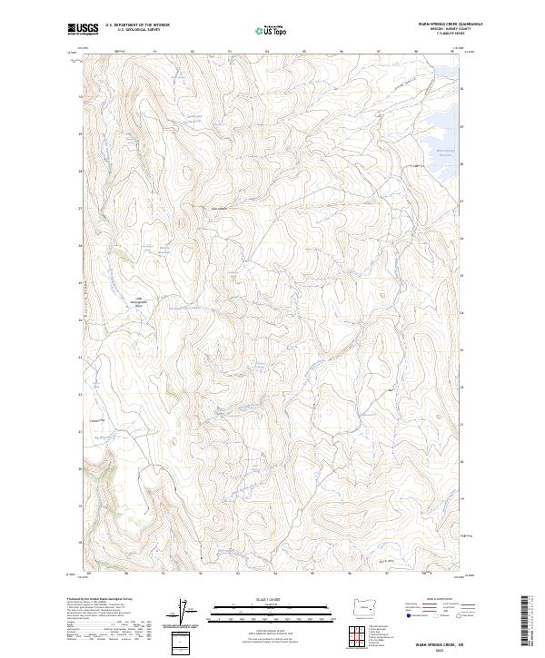 Warm Springs Creek, OR — USGS 7.5-minute topo (2023)