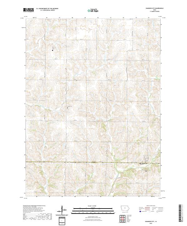 Shannon City, IA — USGS 7.5-minute topo (2022)