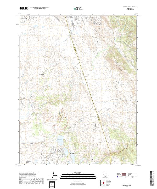 Folsom SE, CA — USGS 7.5-minute topo (2022)