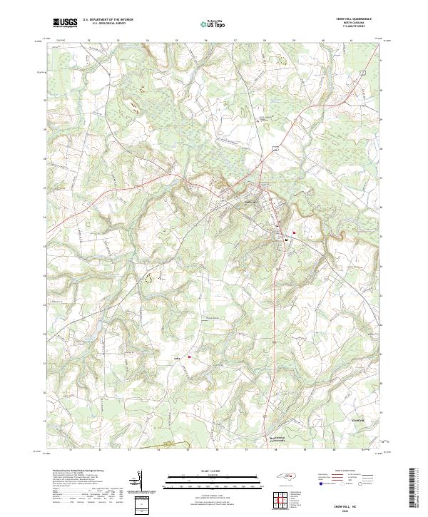 Snow Hill, NC — USGS 7.5-minute topo (2022)