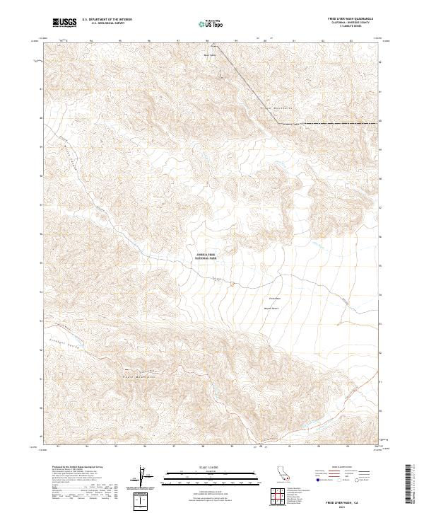 Fried Liver Wash, CA — USGS 7.5-minute topo (2021)