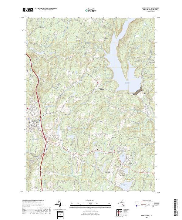 Liberty East, NY — USGS 7.5-minute topo (2023)