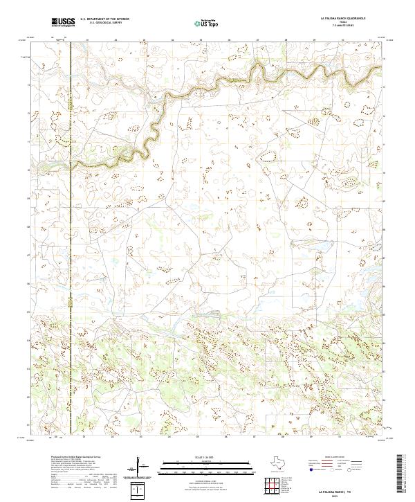 La Paloma Ranch, TX — USGS 7.5-minute topo (2022)