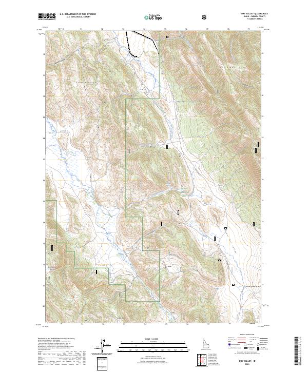 Dry Valley, ID — USGS 7.5-minute topo (2023)