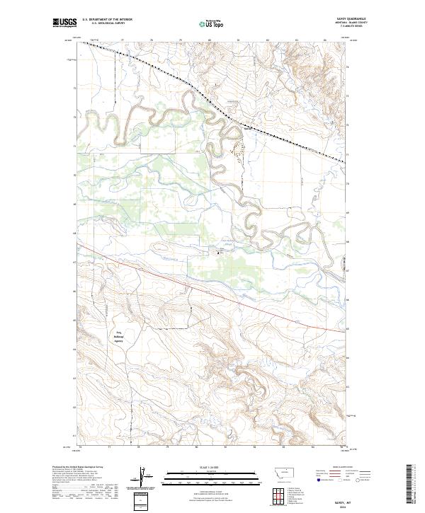 Savoy, MT — USGS 7.5-minute topo (2024)