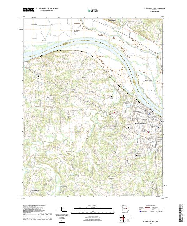 Washington West, MO — USGS 7.5-minute topo (2021)