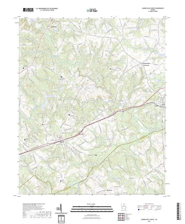 Danielsville South, GA — USGS 7.5-minute topo (2024)