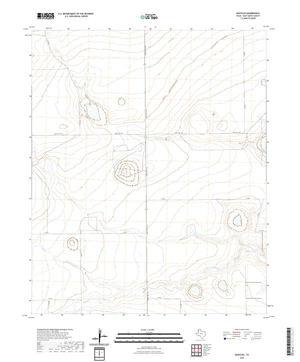 Bootleg, TX — USGS 7.5-minute topo (2022)