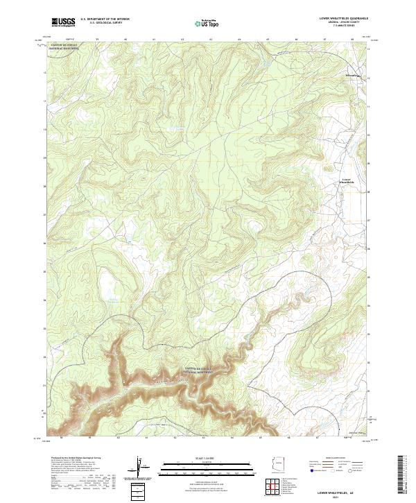 Lower Wheatfields, AZ — USGS 7.5-minute topo (2021)