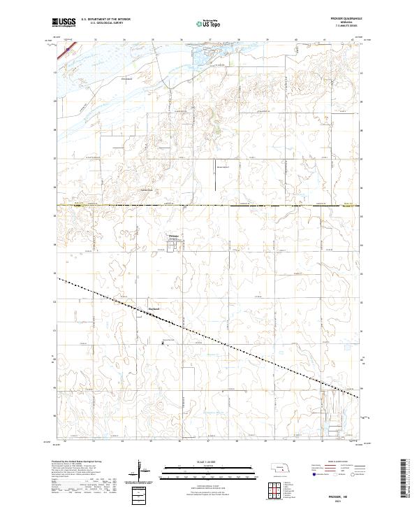 Prosser, NE — USGS 7.5-minute topo (2021)