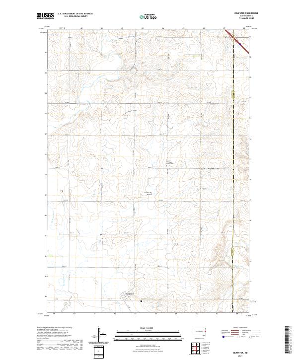 Dempster, SD — USGS 7.5-minute topo (2021)