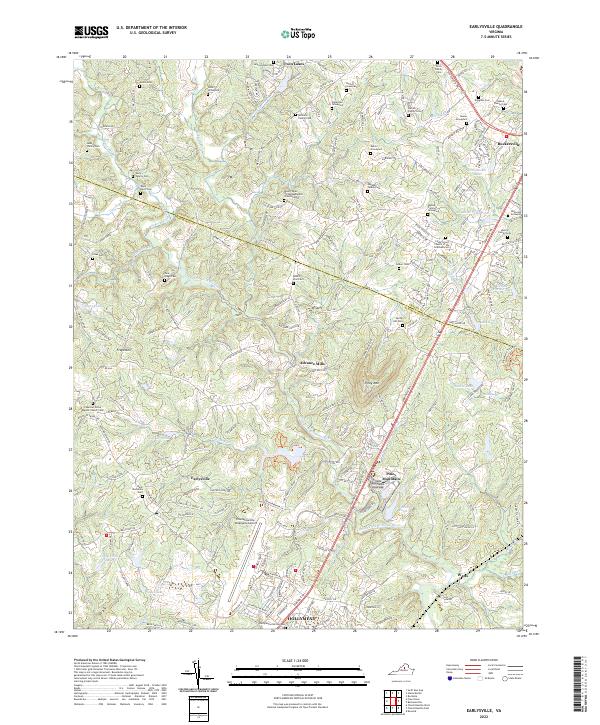 Earlysville, VA — USGS 7.5-minute topo (2022)