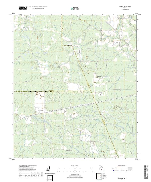 Cogdell, GA — USGS 7.5-minute topo (2024)