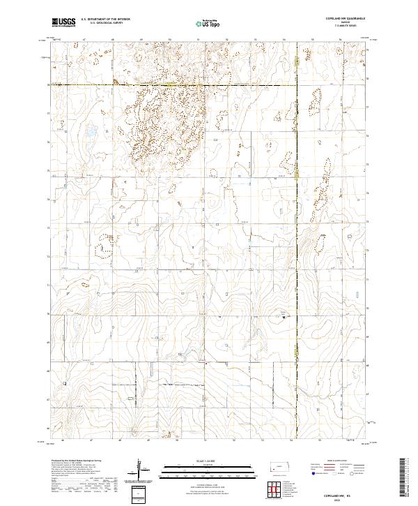 Copeland NW, KS — USGS 7.5-minute topo (2022)