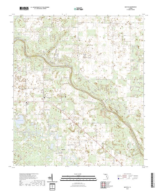 Mayo SE, FL — USGS 7.5-minute topo (2024)
