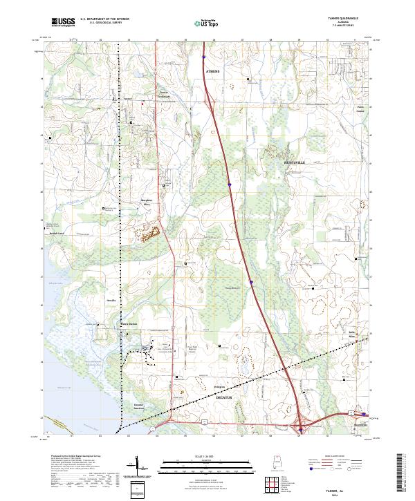 Tanner, AL — USGS 7.5-minute topo (2024)