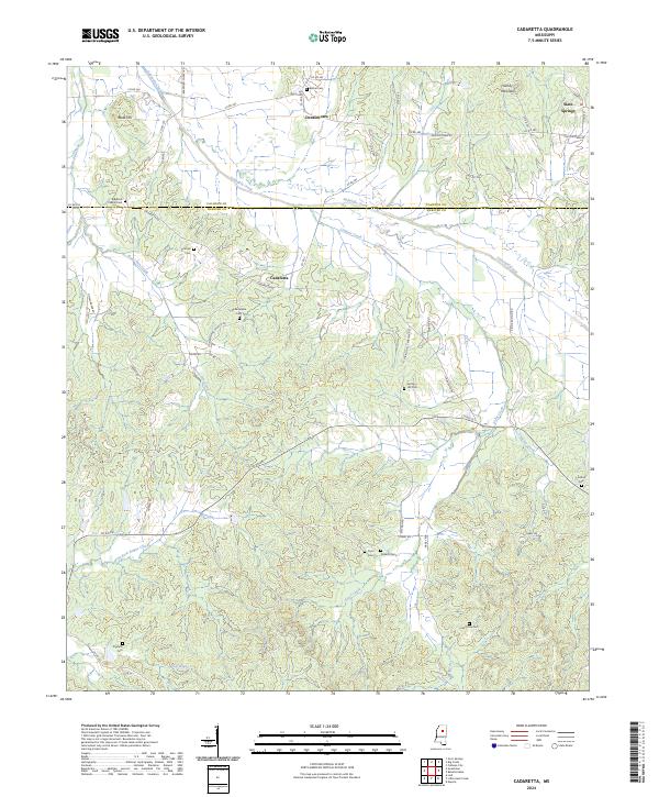 Cadaretta, MS — USGS 7.5-minute topo (2024)