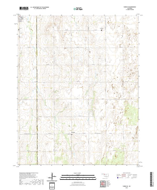 Fargo SE, OK — USGS 7.5-minute topo (2022)