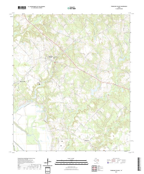 Tennessee Colony, TX — USGS 7.5-minute topo (2022)