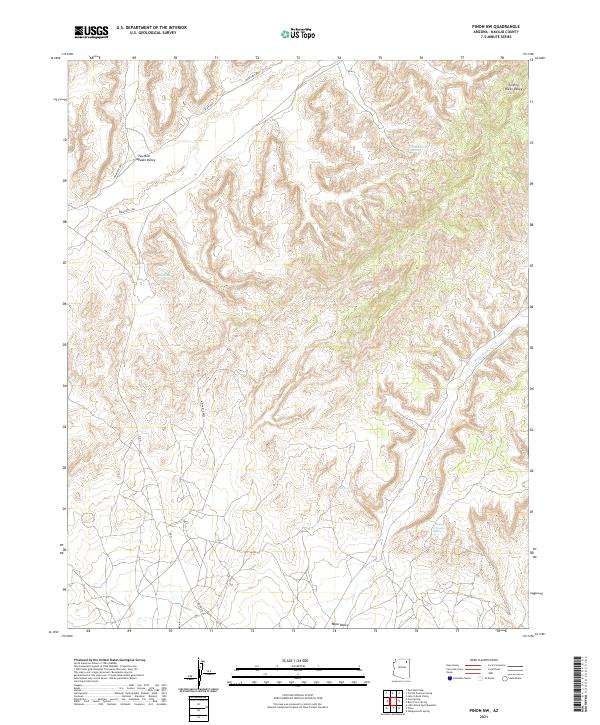 Pinon NW, AZ — USGS 7.5-minute topo (2021)