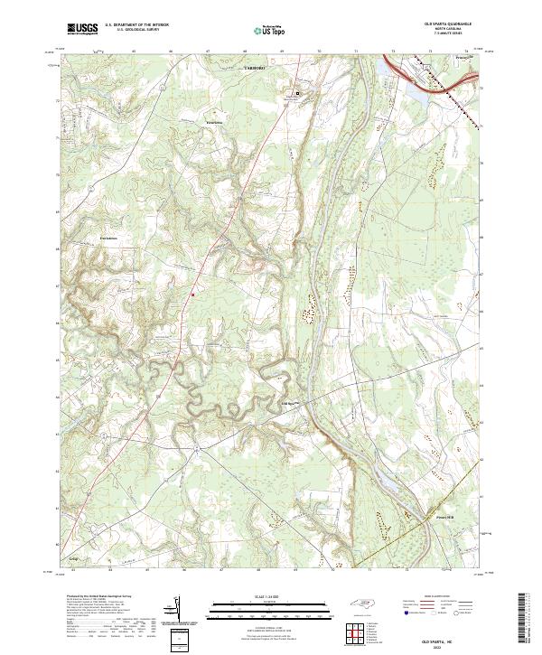 Old Sparta, NC — USGS 7.5-minute topo (2022)