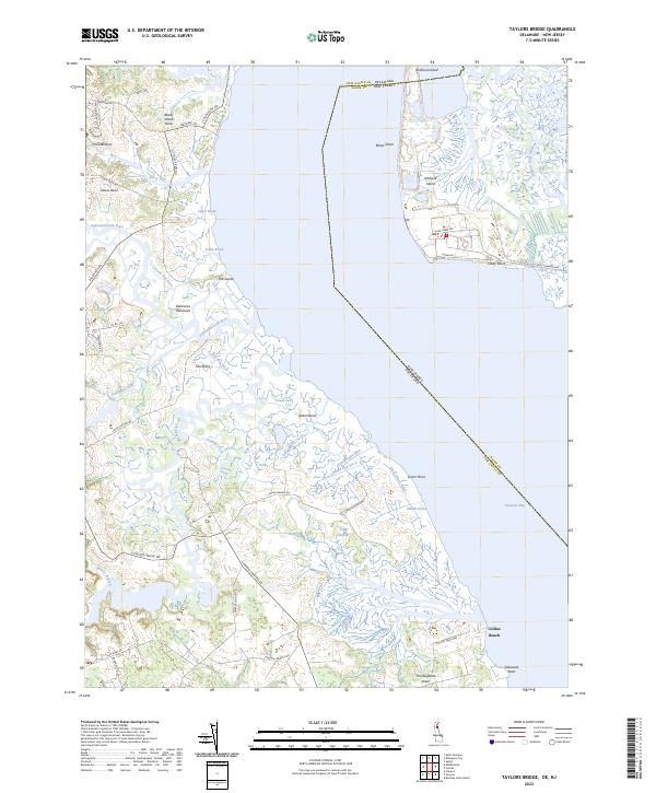 Taylors Bridge, DE-NJ — USGS 7.5-minute topo (2023)
