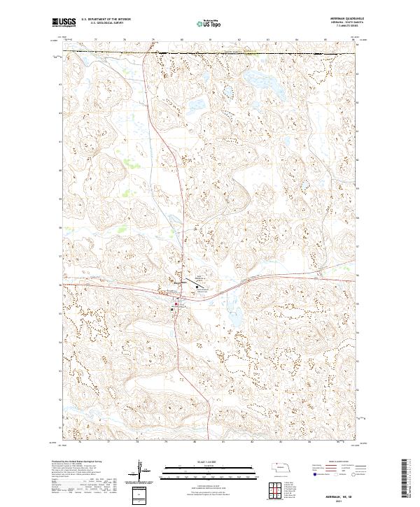 Merriman, NE-SD — USGS 7.5-minute topo (2021)