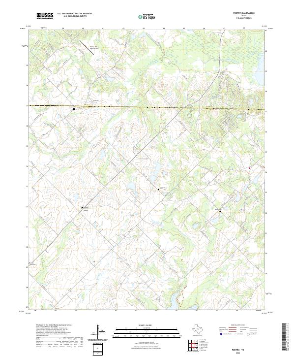 Poetry, TX — USGS 7.5-minute topo (2022)