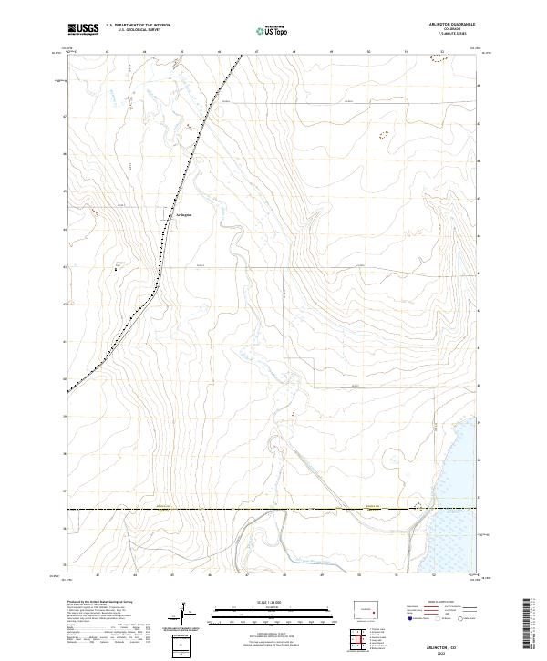Arlington, CO — USGS 7.5-minute topo (2022)