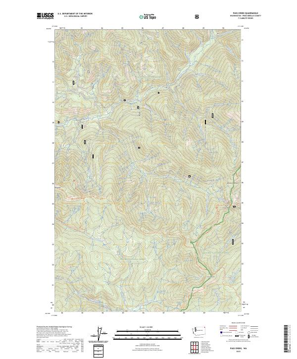 Pass Creek, WA — USGS 7.5-minute topo (2023)