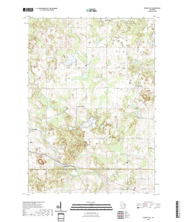 School Hill, WI — USGS 7.5-minute topo (2022)