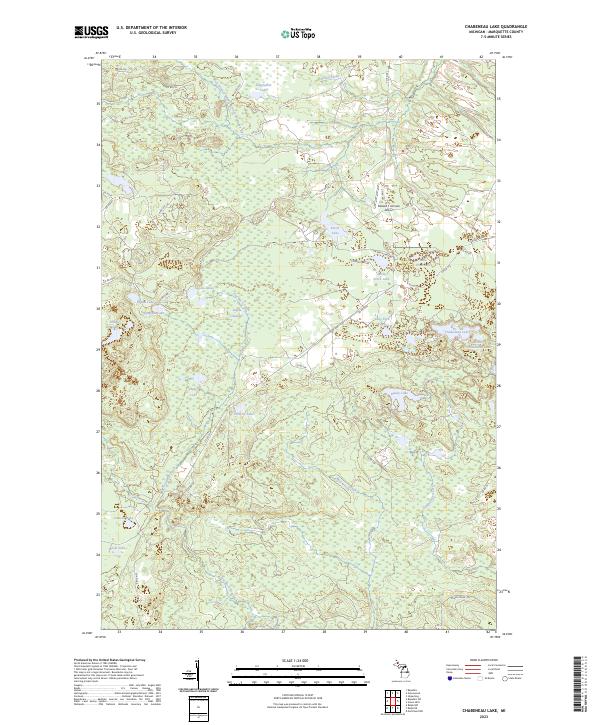 Chabeneau Lake, MI — USGS 7.5-minute topo (2023)
