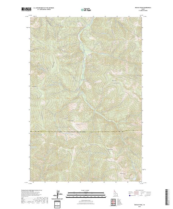 Rochat Peak, ID — USGS 7.5-minute topo (2024)