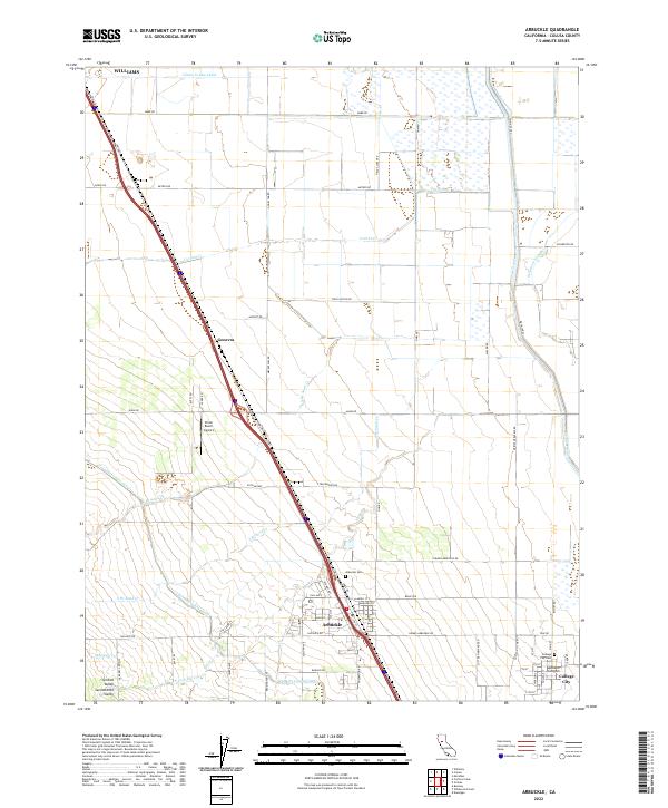 Arbuckle, CA — USGS 7.5-minute topo (2022)