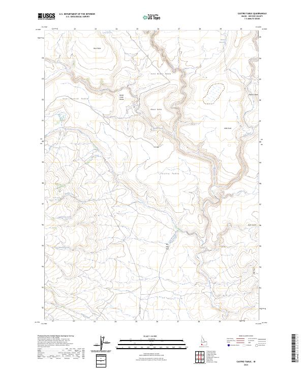 Castro Table, ID — USGS 7.5-minute topo (2024)