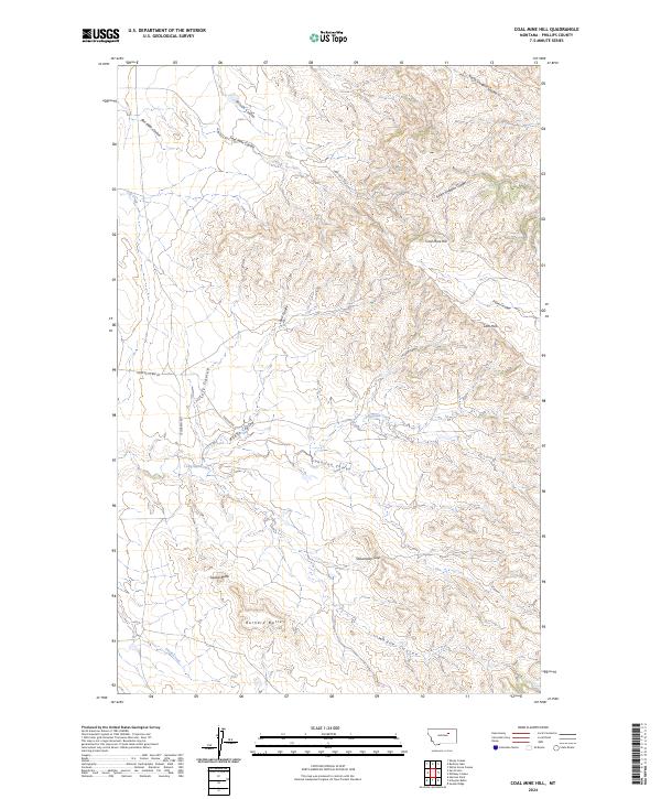 Coal Mine Hill, MT — USGS 7.5-minute topo (2024)