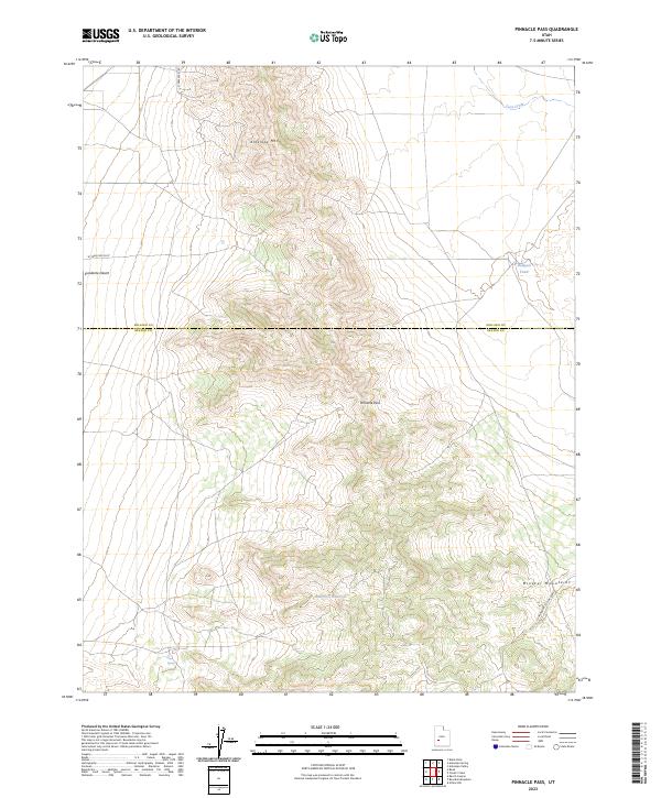 Pinnacle Pass, UT — USGS 7.5-minute topo (2023)